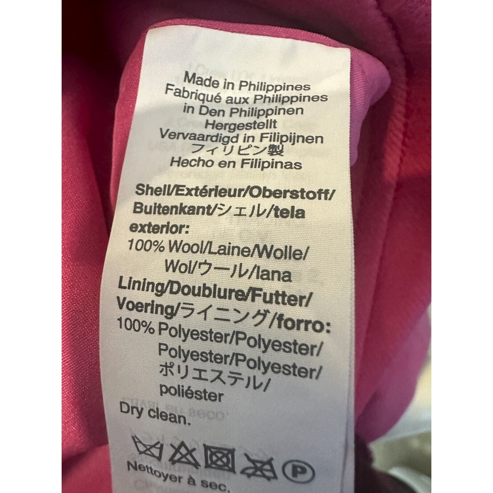 J Crew Patch Pocket Mini Skirt Double Serge Wool Barbie Bright Fuchsia 16T Tall - Picture 7 of 10